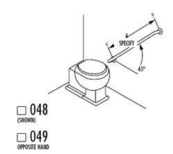 Grab Bar 1-1/4"OD X 48, RH